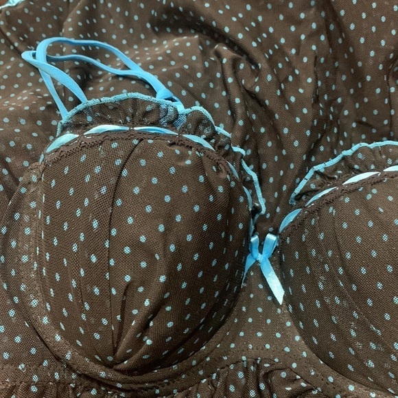 NWT Black/turquoise babydoll sleep dress chemise Womens Sz XL - Picture 9 of 16